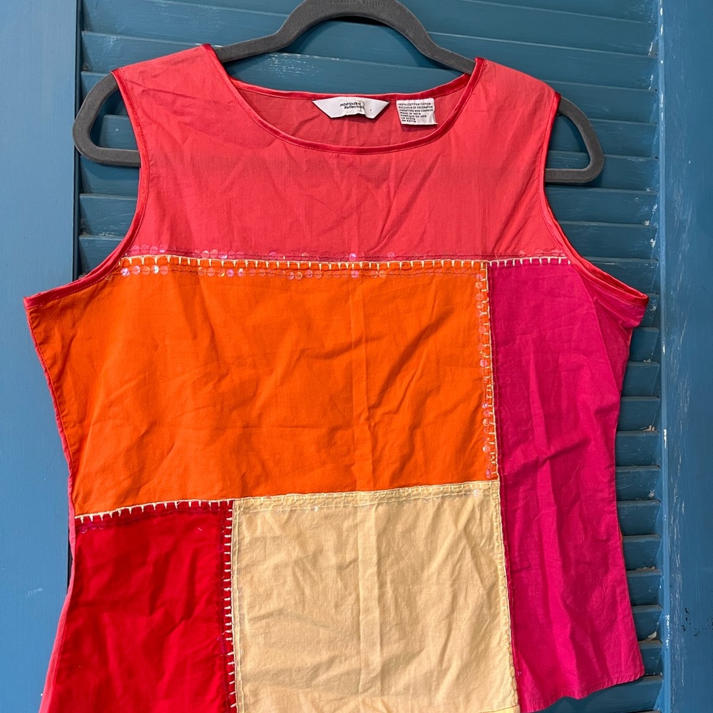 Northern Reflection Sleeveless Patchwork Blouse - image 5